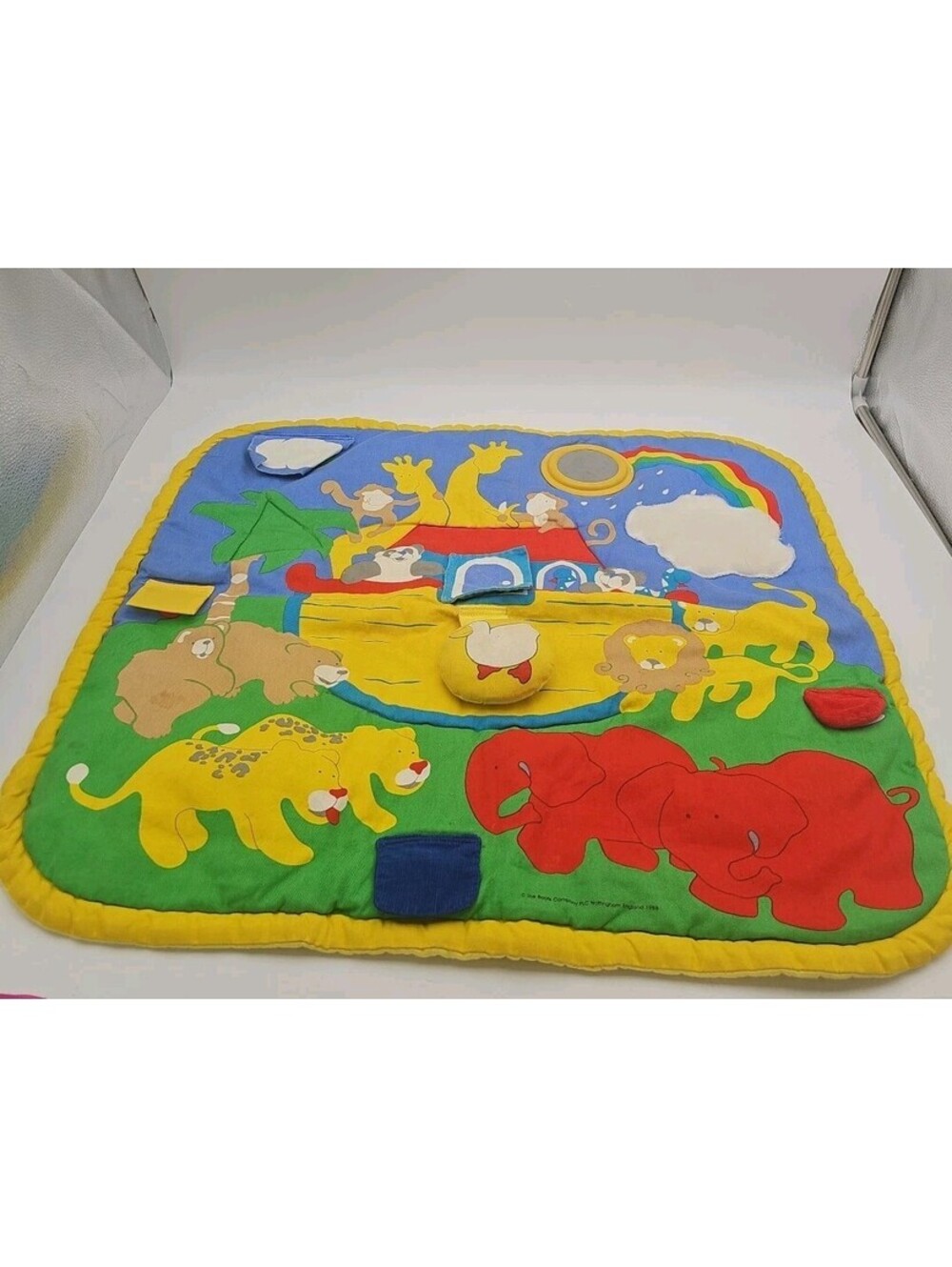 Vtg Tiny Love Noah's Ark Starry Night Baby Blanket interactive Tummy Time